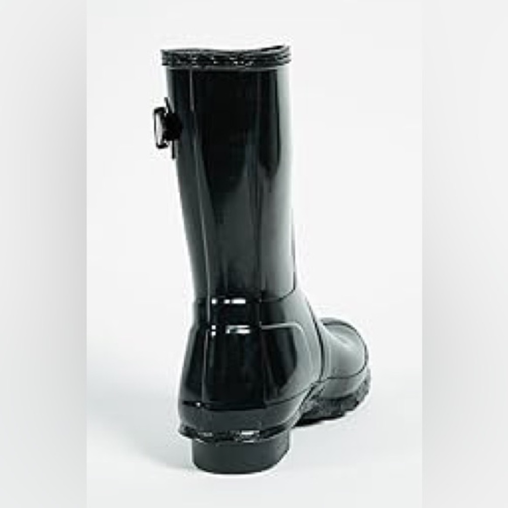 Hunter Original Gloss Women's Black Short Rain Boots - Picture 3 of 10